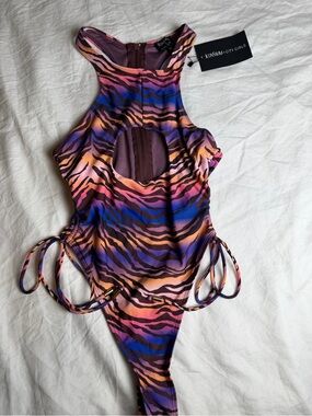 Icon Swim X City Girls Multicolor Zebra Women’s One-Piece Swimsuit